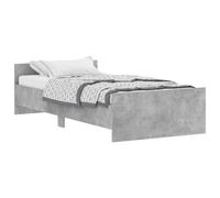 vidaXL Bed Frame without Mattress Concrete Grey 100x200 cm