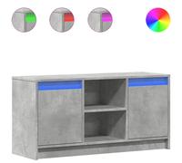 Vidaxl Tv Cabinet With Led Concrete Grey 100X34X50 Cm Engineered Wood