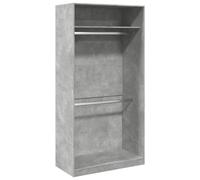 (concrete grey, 100 x 50 x 200 cm/ 1 shelf piece) vidaXL Wardrobe Clothing Storage Hanger Clothes Cabinet Closet Engineered Wood
