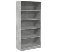 (concrete grey, 100 x 50 x 200 cm/ 4 shelves piece) vidaXL Wardrobe Clothing Storage Hanger Clothes Cabinet Closet Engineered Wood
