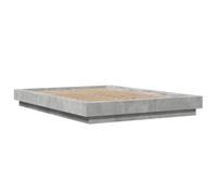 (concrete grey, 120 x 190 cm) vidaXL Bed Frame and LED Lights Bed Base Mattress Foundation Engineered Wood