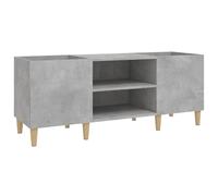 vidaXL 2 Shelf Concrete Grey Record Cabinet - Size: 48 x 121 x 38cm - Wilko