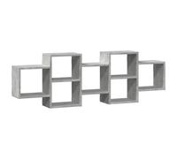 vidaXL Wall Shelf Concrete Grey 129x18x42 cm Engineered Wood