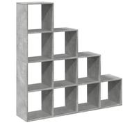 (concrete grey, 131,5 x 29 x 131,5 cm) vidaXL Room Divider Bookcase Storage Shelf Book Rack Bookshelf Engineered Wood