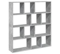 Vidaxl Book Cabinet Concrete Grey 132X29X141.5 Cm Engineered Wood