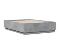 (concrete grey, 135 x 190 cm) vidaXL Bed Frame Bedroom Bed Base Bedstead Mattress Foundation Engineered Wood