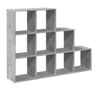 (concrete grey, 137,5 x 29 x 103,5 cm) vidaXL Room Divider Bookcase Storage Shelf Book Rack Bookshelf Engineered Wood