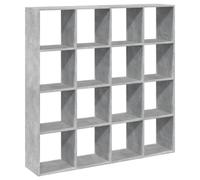 vidaXL Book Cabinet Concrete Grey 137.5X29X137.5 Cm Engineered Wood, Grey