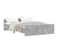 vidaXL Bed Frame Without Mattress Concrete Grey 140X190 cm, Grey