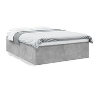 (concrete grey, 150 x 200 cm/ 45 cm) vidaXL Bed Frame Home Bed Base Bedstead Brown Oak 140x190 cm Engineered Wood