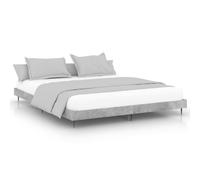 vidaXL Bed Frame without Mattress Concrete Grey 160x200 cm