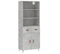 (concrete grey, 2 doors 2 drawers) vidaXL Highboard Sideboard Storage Cabinet Cupboard Cabinet Engineered Wood