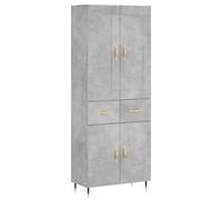 (concrete grey, 2 doors 2 drawers) vidaXL Highboard Sideboard Storage Cabinet Home Side Cabinet Engineered Wood