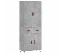 (concrete grey, 2 doors 2 drawers) vidaXL Highboard Sideboard Storage Cabinet Side Cabinet Black Engineered Wood