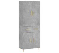 (concrete grey, 2 doors 2 drawers) vidaXL Highboard Sideboard Storage Cabinet Side Cabinet White Engineered Wood