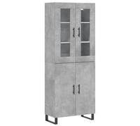 vidaXL Highboard Concrete Grey 69.5x34x180 cm Engineered Wood, Grey