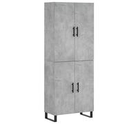 (concrete grey, 2 doors) vidaXL Highboard Sideboard Storage Cabinet Side Cabinet White Engineered Wood