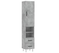 (concrete grey, 2 drawers 2 shelves) vidaXL Highboard Sideboard Storage Cabinet Home Side Cabinet Engineered Wood