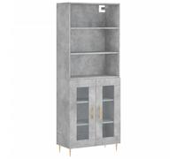 (concrete grey, 2 glass doors) vidaXL Highboard Sideboard Cupboard Side Cabinet Grey Sonoma Engineered Wood