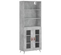 (concrete grey, 2 glass doors) vidaXL Highboard Sideboard Storage Cabinet Cupboard Cabinet Engineered Wood
