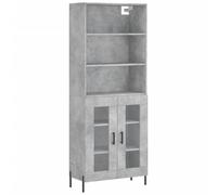 (concrete grey, 2 glass doors) vidaXL Highboard Sideboard Storage Cabinet Home Side Cabinet Engineered Wood