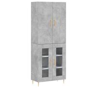 (concrete grey, 2 glass doors) vidaXL Highboard Sideboard Storage Cabinet Side Cabinet White Engineered Wood