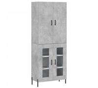 (concrete grey, 2 glass doors) vidaXL Highboard Sideboard Storage Cabinet Side Cabinet White Engineered Wood