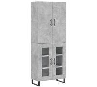 (concrete grey, 2 glass doors) vidaXL Highboard Sideboard Storage Cabinet Side Cabinet White Engineered Wood
