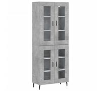 (concrete grey, 2 glass doors) vidaXL Highboard Sideboard Tall Storage Cabinet Side Cabinet Engineered Wood