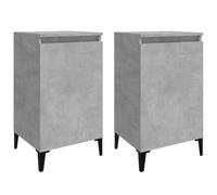 vidaXL Bedside Cabinets 2 pcs Concrete Grey 40x35x70 cm Engineered Wood
