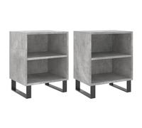 vidaXL Bedside Cabinets 2 pcs Concrete Grey 40x30x50 cm Engineered Wood