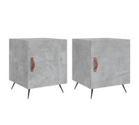 (concrete grey, 2 pcs) vidaXL Bedside Cabinet Bed Table Nightstand Side Table White Engineered Wood