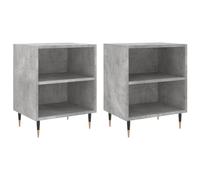 (concrete grey, 2 pcs) vidaXL Bedside Cabinet Bedside Table Nightstand Sonoma Oak Engineered Wood