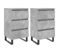 Bedside Cabinets Nightstand Bedside Table Bed Cabinet Engineered Wood vidaXL