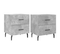 vidaXL Bedside Cabinets 2 pcs Concrete Grey 40x35x47.5 cm Engineered Wood, Grey