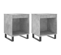 (concrete grey, 2 pcs) vidaXL Bedside Cabinets Nightstand Side Table Bed Cabinet Engineered Wood