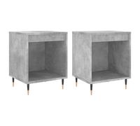 vidaXL Bedside Cabinets 2 pcs Concrete Grey 40x35x50 cm Engineered Wood, Grey