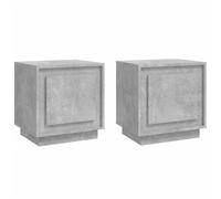 Vidaxl Bedside Cabinets 2 Pcs Concrete Grey 44X35X45 Cm Engineered Wood