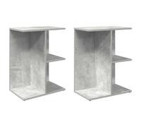 (concrete grey, 2 pcs) vidaXL Bedside Tables Nightstand Bedroom Bed Table Side Table Engineered Wood