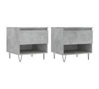(concrete grey, 2 pcs) vidaXL Coffee Table Side Table End Accent Telephone Sofa Table Engineered Wood