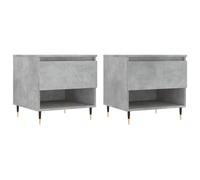 (concrete grey, 2 pcs) vidaXL Coffee Table Side Table End Accent Telephone Sofa Table Engineered Wood