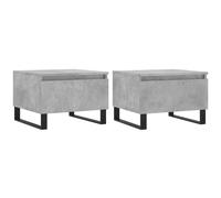 (concrete grey, 2 pcs) vidaXL Coffee Table Side Table End Accent Telephone Sofa Table Engineered Wood