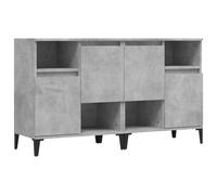 (concrete grey, 2 pcs) vidaXL Sideboards Storage Side Cabinet Cupboard Highboard Engineered Wood