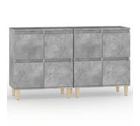 vidaXL Sideboards 2 pcs Concrete Grey 60x35x70 cm Engineered Wood NEW