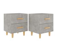 Vidaxl Bed Cabinets 2 Pcs Concrete Grey 40X35X47.5 Cm, Grey