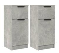 (Concrete grey, 2) vidaXL Sideboard Cabinet Home Organiser Cupboard Side Cabinet Engineered Wood