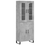 (concrete grey, 2 wood doors) vidaXL Highboard Sideboard Cupboard Side Board Storage Cabinet Engineered Wood