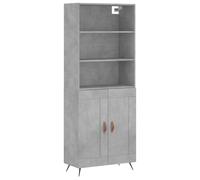 (concrete grey, 2 wood doors) vidaXL Highboard Sideboard Storage Cabinet Cupboard Cabinet Engineered Wood