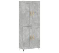 vidaXL Highboard Concrete Grey 69.5x34x180 cm Engineered Wood