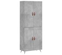 (concrete grey, 2 wood doors) vidaXL Highboard Sideboard Storage Cabinet Side Cabinet Black Engineered Wood